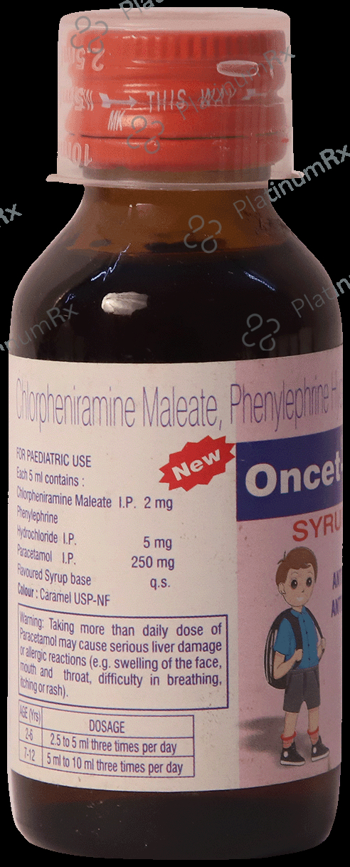 Oncet CF 2/250/5mg Syrup 60ml