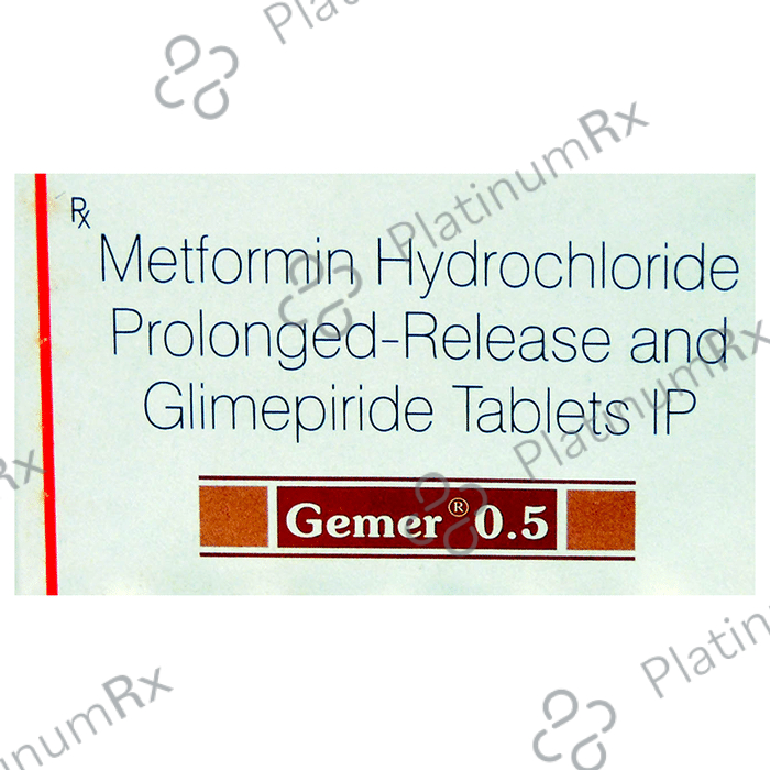 Gemer 0.5/500mg Tablet PR 10s