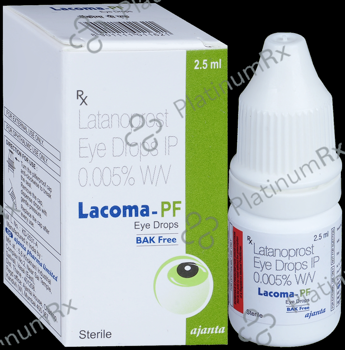 Lacoma PF 0.005% Eye Drop BAK Free