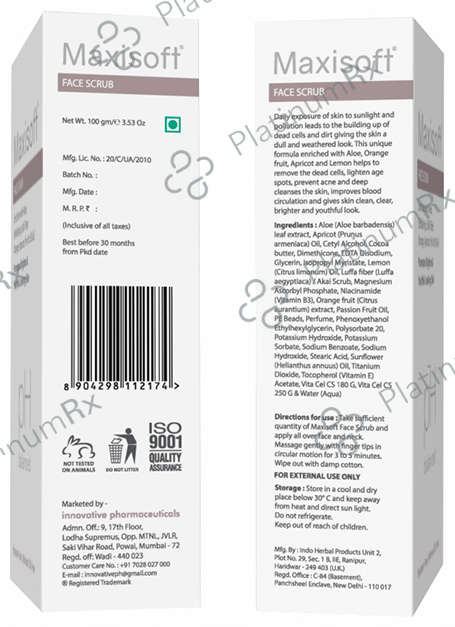 Maxisoft Face Scrub (100gm Each) 1 Tube