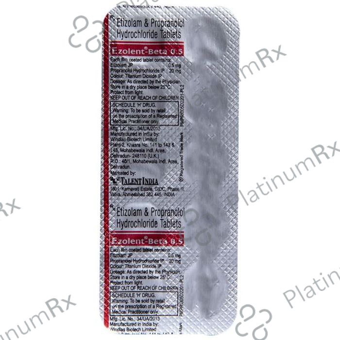 Ezolent Beta 0.5 Tablet