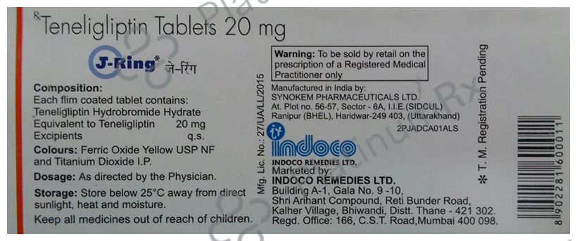 J Ring 20mg Tablet 10s