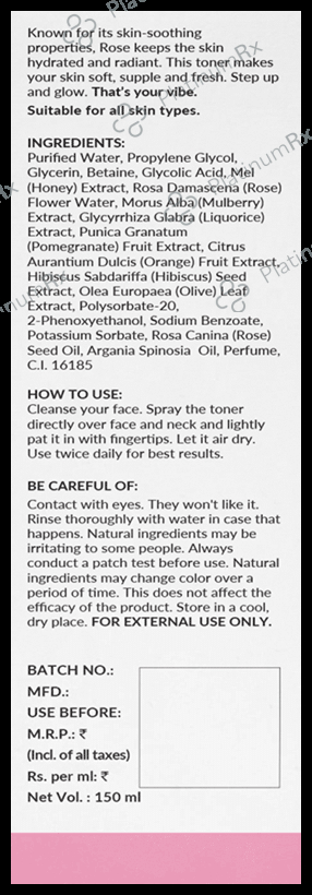 Good Vibes Glow Toner Rose