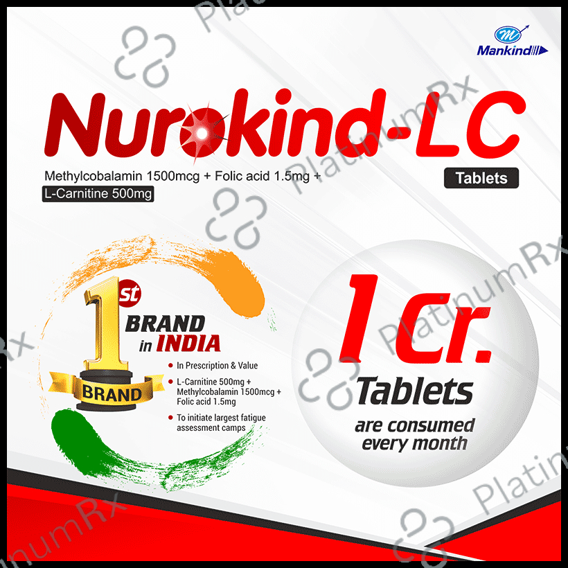 Nurokind LC 500mg/1500mcg/1.5mg Tab 15's