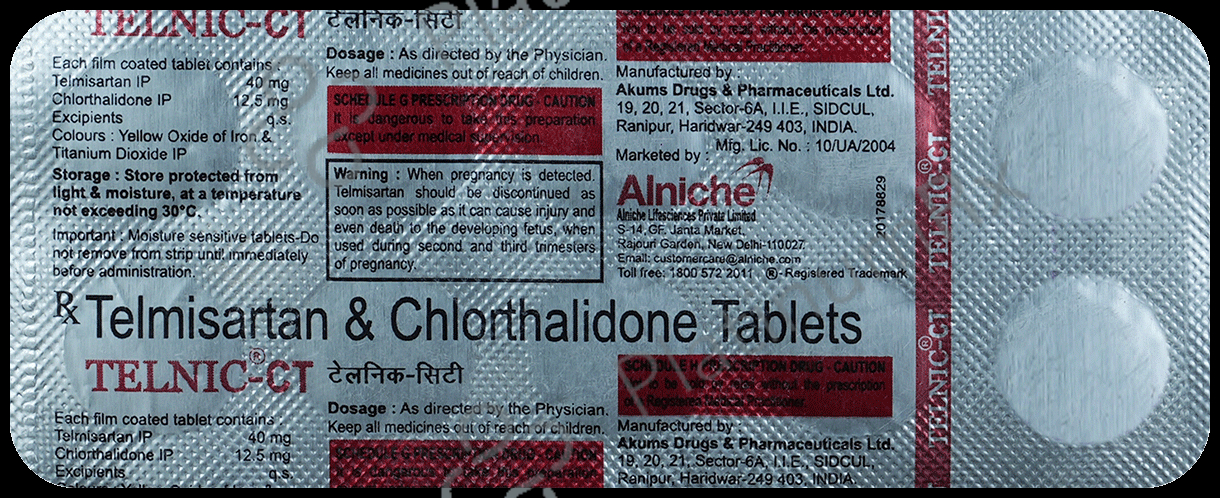 Telnic CT 40mg/12.5mg Tablet