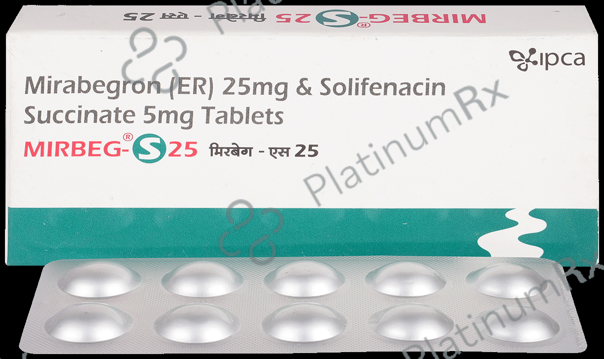 Mirbeg S 25/5mg Tablet ER 10s