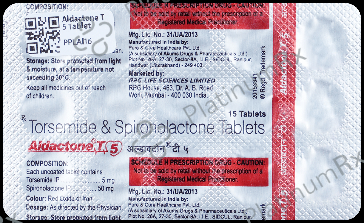 Aldactone T 50/5mg Tablet 15s