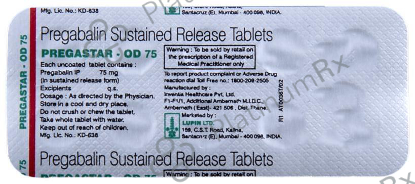 Pregastar - OD 75 Tablet SR