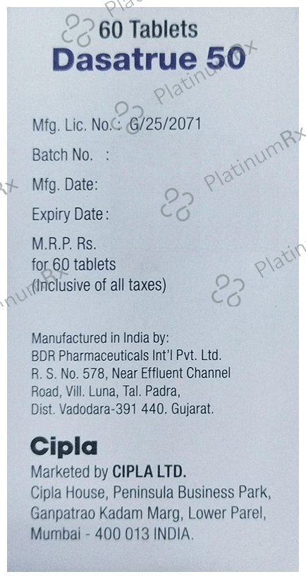 Dasatrue 50mg Tablet