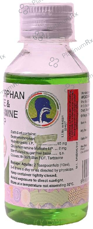 Zedex SF 2/10mg Dry Cough Syrup 100ml
