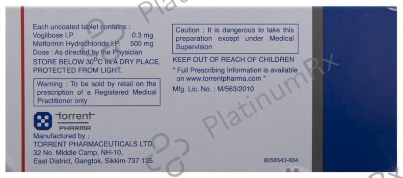 Voglitor MF 0.3 500/0.3mg Tablet 10s