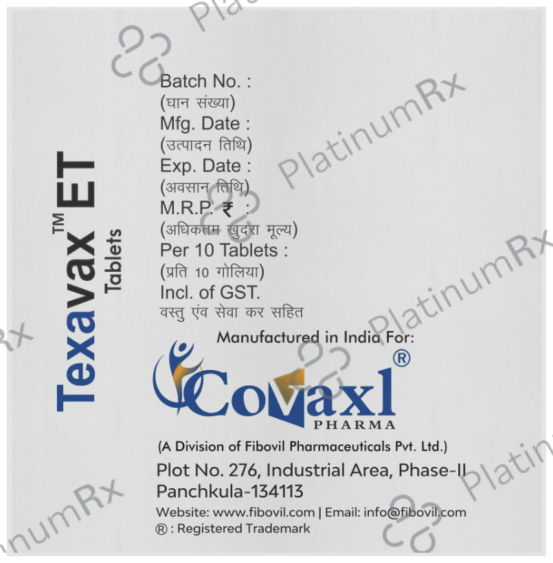 Texavax ET 250mg/250mg Tablet