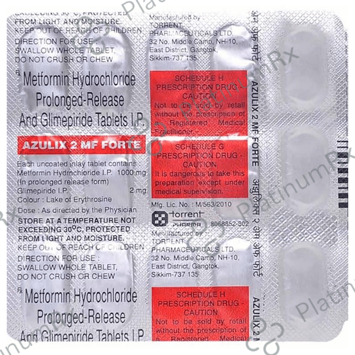 Azulix 2 MF Forte 2/1000mg Tablet PR 15s