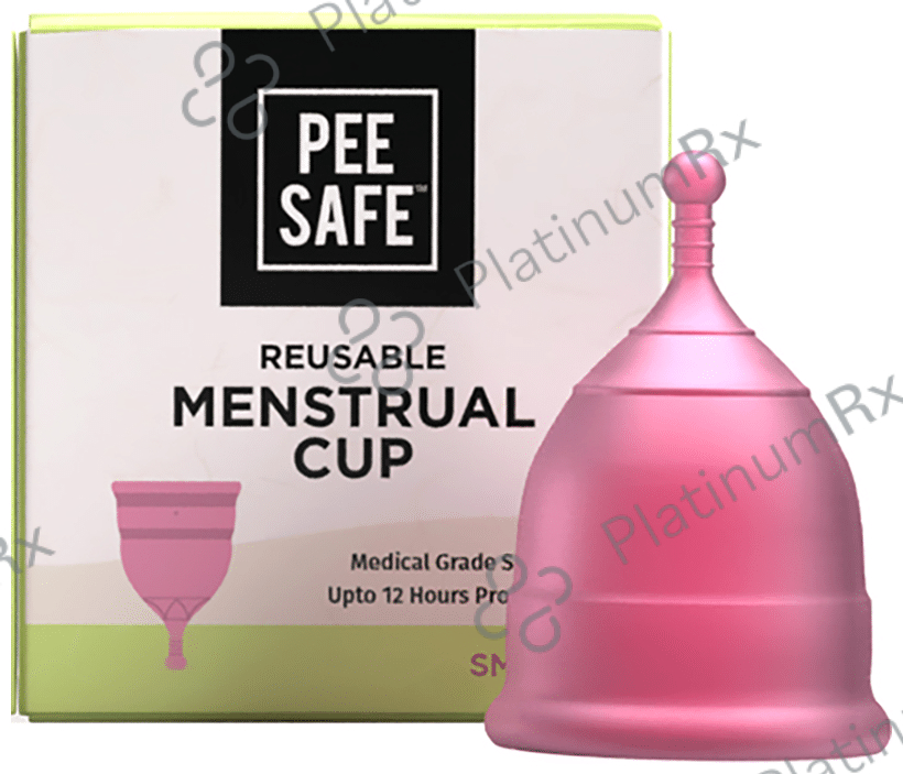 Pee Safe Reusable Menstrual Cup with Medical Grade Silicone for Women Small 2 cups
