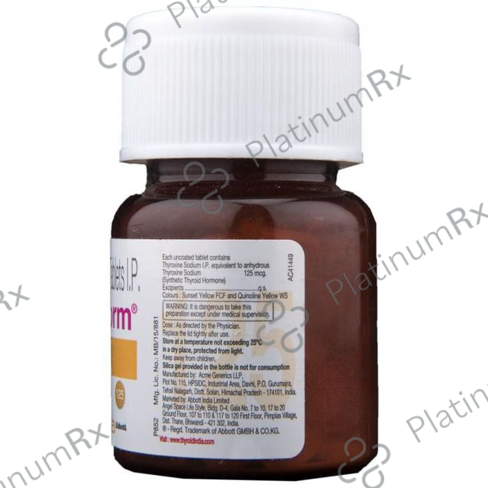 Thyronorm 125mcg Tablet 120s