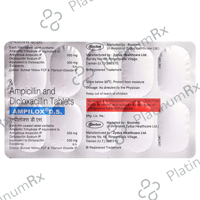 Ampilox DS 500/500mg Tablet 10s