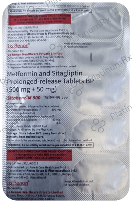 Sitahenz M 500/50mg Tablet PR 10s