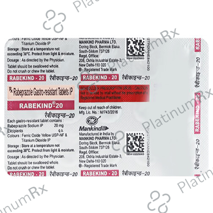 Rabekind 20mg Tablet 15s