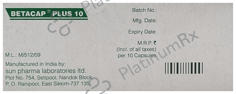 Betacap Plus 10/40mg Capsule SR 10s