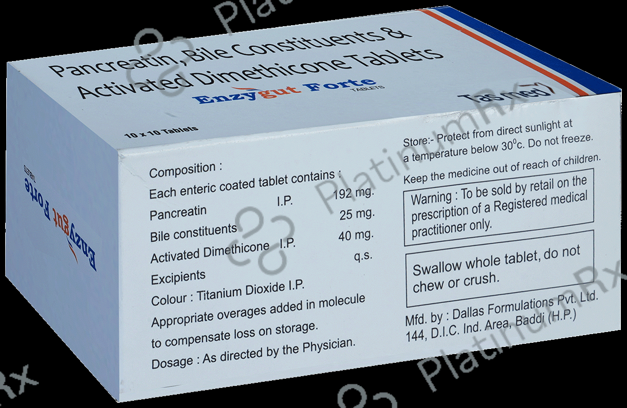 Enzygut Forte 192mg/25mg/40mg Tablet