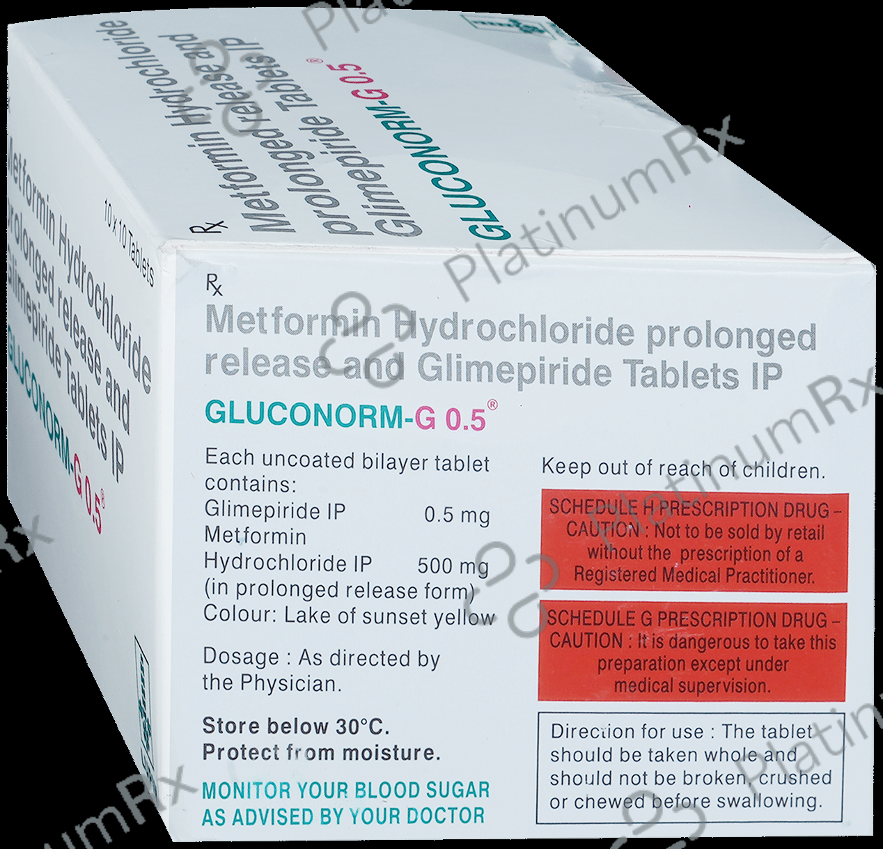 Gluconorm G 0.5/500mg Tablet PR 10s