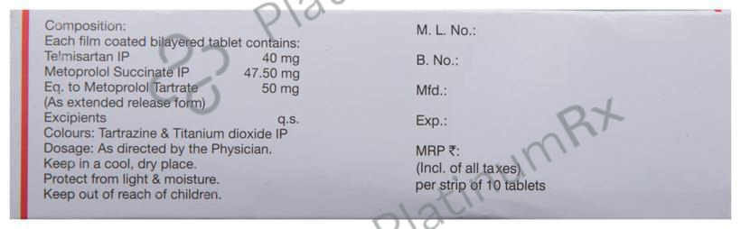 Telvas Beta 50/40mg Tablet ER 10s