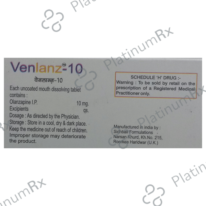 Venlanz 10 Tablet MD