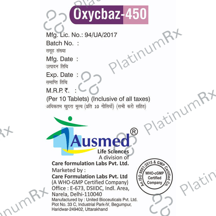 Oxycbaz 450 Tablet