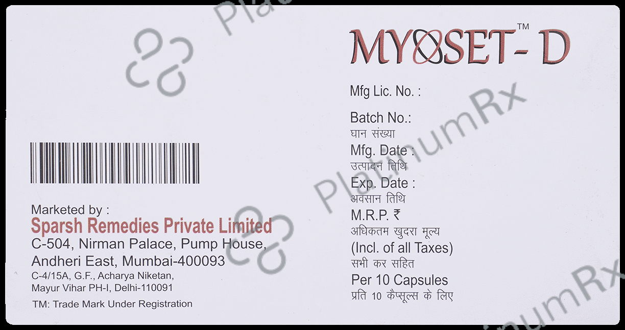 Myoset-D 150mg/100mg Capsule SR