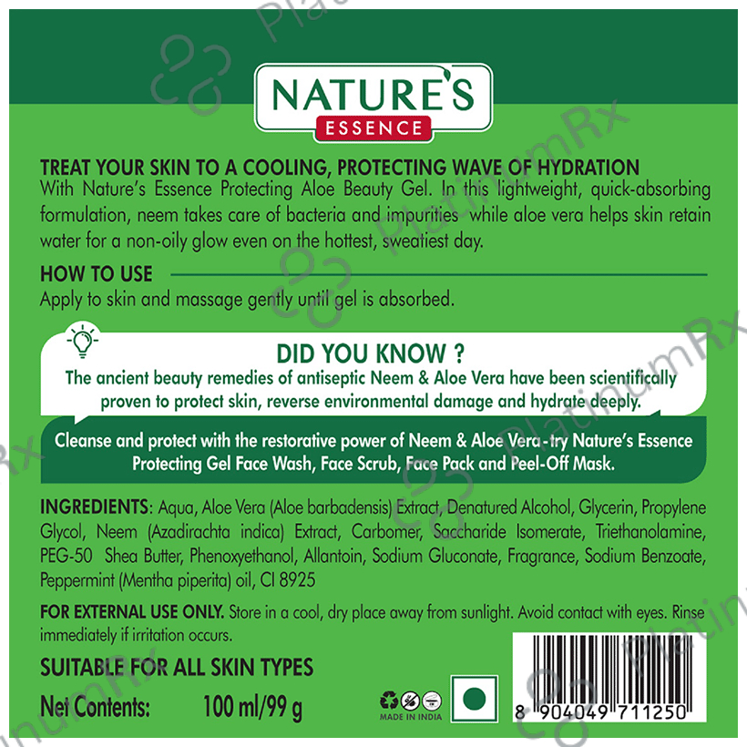 Nature's Essence Protecting Aloe Beauty Gel with Neem Gel