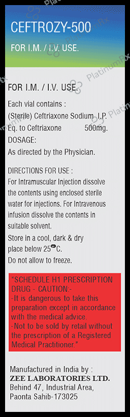 Ceftrozy 500 Injection