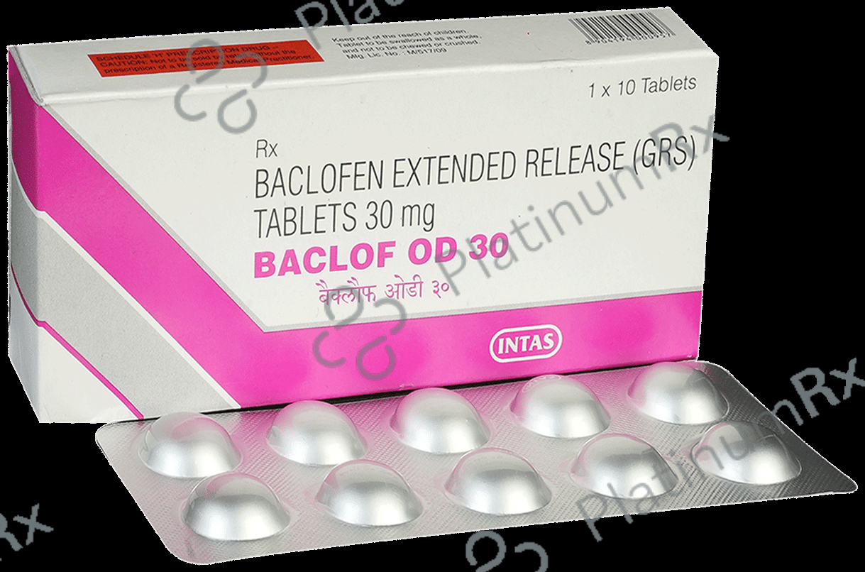 Baclof OD ER 30mg Tablet 10s