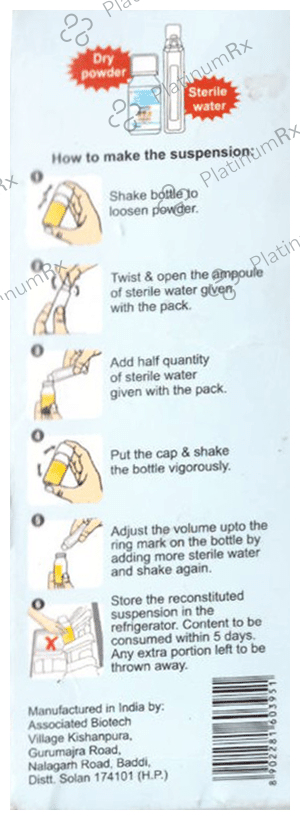 Oxipod CV 100/62.5mg Dry Syrup 30ml