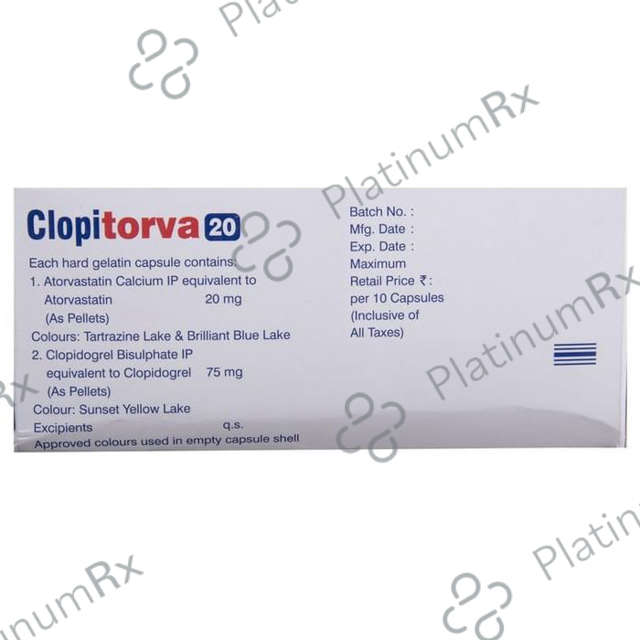 Clopitorva 20/75mg Capsule 10s