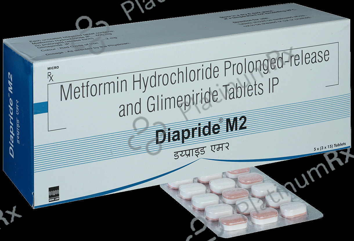 Diapride M2 2/500mg Tablet PR 15s