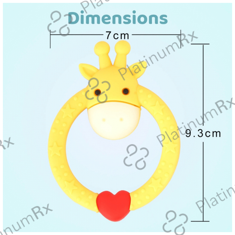 R for Rabbit Giraffe Teether Yellow