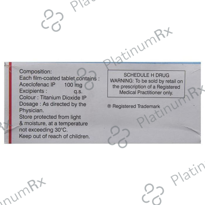 Aceclo 100mg Tablet 10s