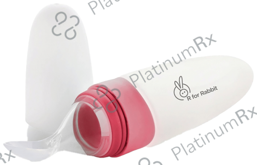R for Rabbit First Feed Feeding Spoon Red