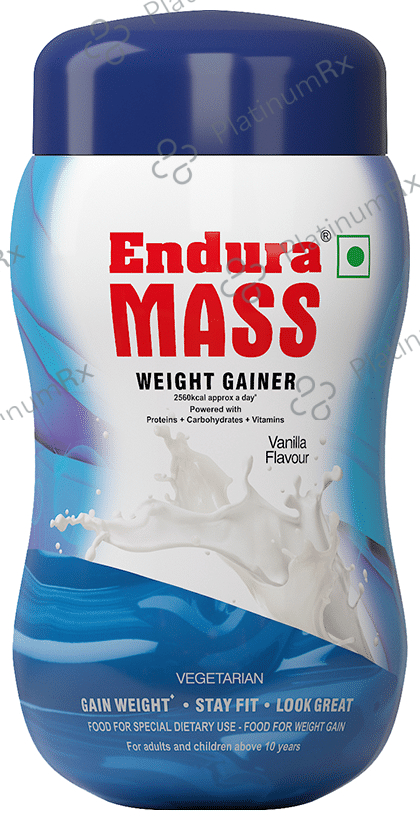 Endura Mass Weight Gainer 500gm Flavour Vanilla