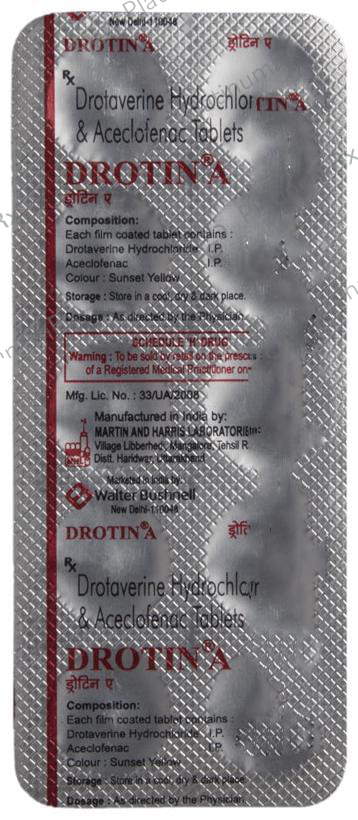 Drotin A 100/80mg Tablet 10s