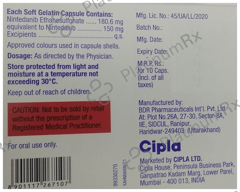 Nintib 150mg Capsule 10s