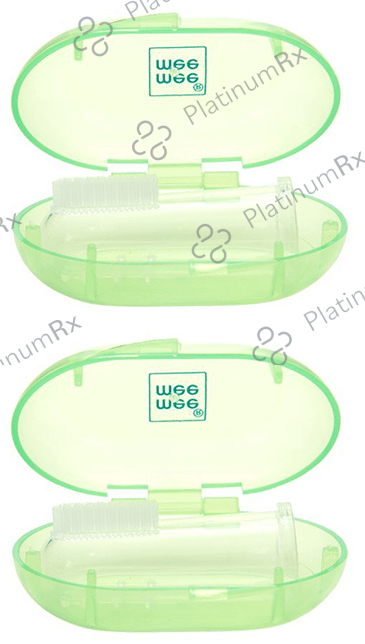 Mee Mee Unique Finger Brush Green Pack of 2