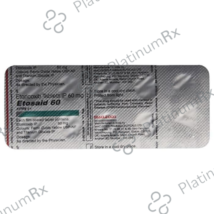 Etosaid 60mg Tablet 10s