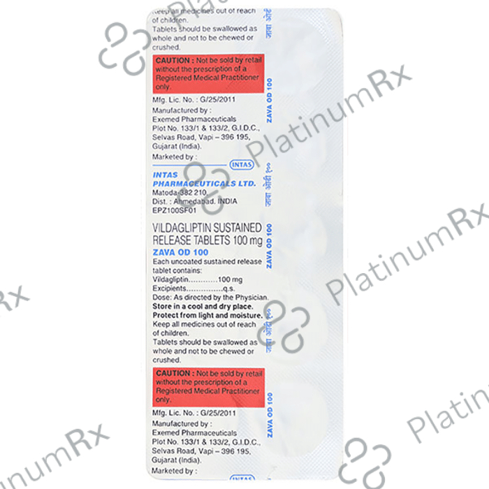 Zava OD 100mg Tablet 10s