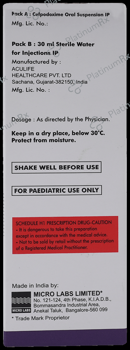 Microcef 50mg Dry Syrup 30ml