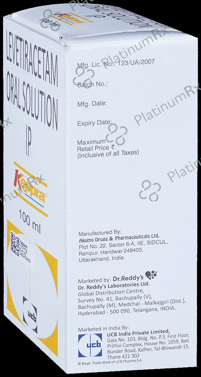 Keppra 100mg Syrup 100ml
