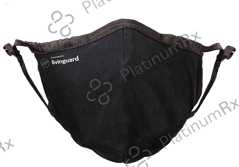 Livinguard Pro 3 Layer Cotton Face Mask Medium Black
