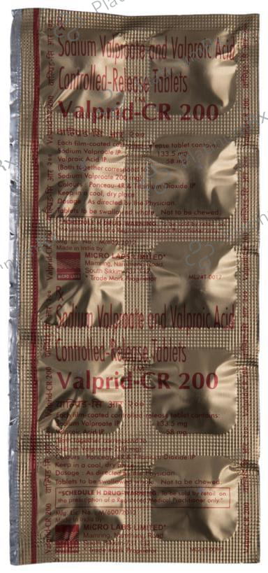 Valprid CR 200 Tablet 10 Tablet CR