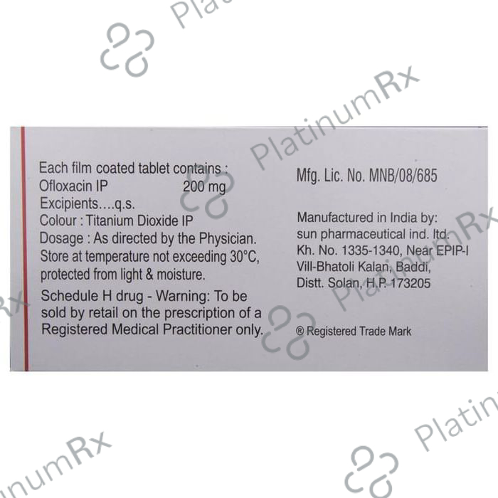 Zanocin 200mg Tablet 10s