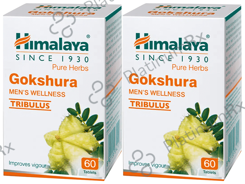 Himalaya Pure Herbs Gokshura Tablet (60 Each) 2 bottles
